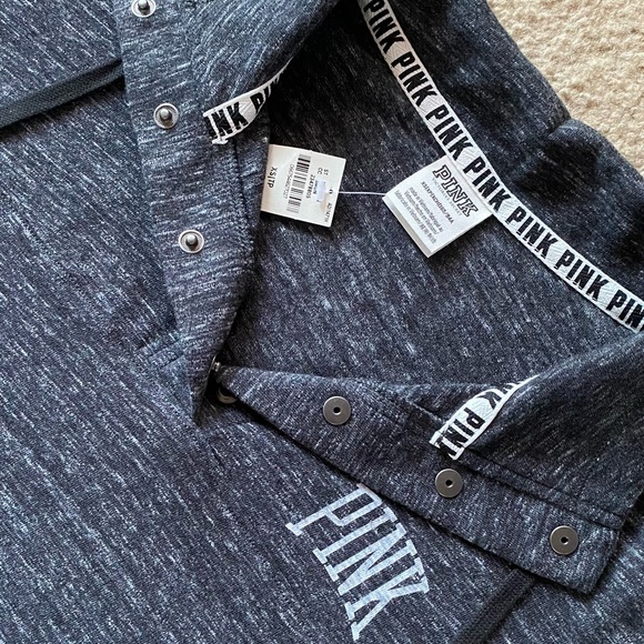 Vs Pink Crop Collar Top - Picture 6 of 7